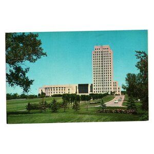 North Dakota State Capitol Bismarck Vintage Scenic Postcard W P Sebens